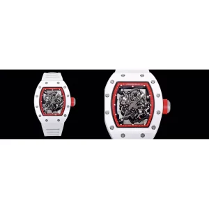 AAAAA Richard Mille RM 055 Replica – White Case & Skeleton Dial