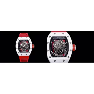 AAAAA Richard Mille RM 055 Replica Swiss - Red Rubber Strap