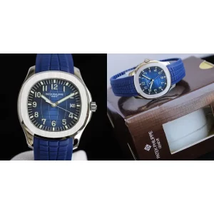 Best Patek Philippe Aquanaut 5168G-001 Replica Swiss - Blue Dial & Rubber Strap