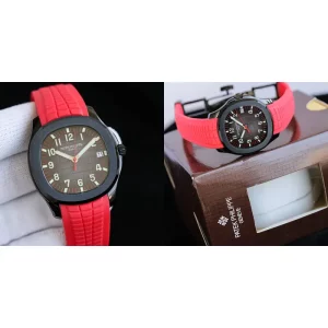 AAAA Patek Philippe Aquanaut 5167A-012 Replica – Black Case & Red Rubber Strap
