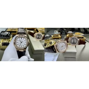 Patek Philippe Nautilus 5711 Replica Super Clone - Rose Gold & White Dial