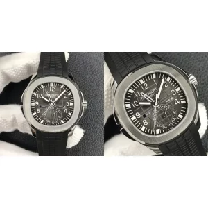 Best Patek Philippe Aquanaut 5164A-001 Replica Swiss - Black Rubber Strap