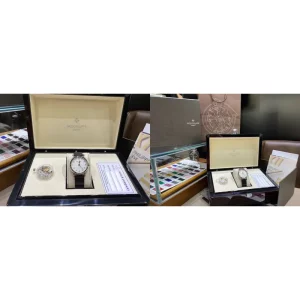 AAA Patek Philippe Calatrava 4860G Replica Super Clone - White Dial & Leather Strap