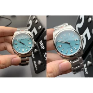 AAAAA Rolex Oyster Perpetual 124300 Replica Super Clone – Turquoise Dial & Stainless Steel