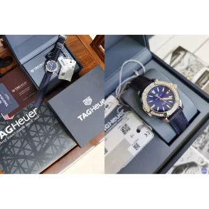 AAA TAG Heuer Aquaracer WAY131N.FT6091 Replica Fake - Diamond Bezel & Blue Dial