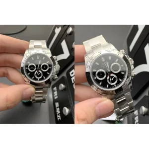 AAAAA Rolex Daytona 116520 Replica Super Clone - Black Dial & Stainless Steel