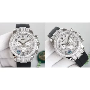 Best Rolex Daytona 116599 TBR Replica Swiss - Diamond & Stainless Steel