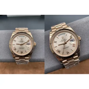 AAA Rolex Day-Date 228235 Replica Super Clone – Rose Gold Dial