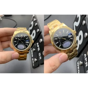 AAA Rolex Sky-Dweller 326938 Replica Super Clone - Black Dial
