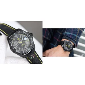 Best TAG Heuer Aquaracer WBD218B.FC6446 Replica – Black Dial, Rubber Strap