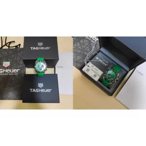 Best TAG Heuer F1 CAZ101AP.FT8056 Replica Swiss - Green Rubber Strap & Green Dial