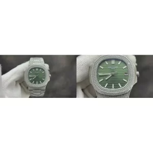 AAA Patek Philippe Nautilus 5711 Replica Super Clone – Green Dial & Diamond Bezel