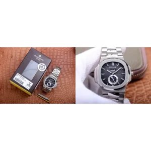 Best Patek Philippe Nautilus 5726/1A-001 Replica AAAAA - Black Dial & Stainless Steel