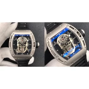 Best Richard Mille RM 052 Replica AAA - Titanium Case & Black Rubber Strap