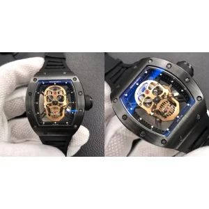 Best Richard Mille RM 52-01 Replica Super Clone – Black Titanium Case & Black Rubber