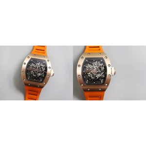 Richard Mille RM 35-02 Replica AAA Super Clone – Orange Rubber Strap & Rose Gold Case