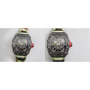 Richard Mille RM 35-02 Replica AAA Swiss - Carbon Fiber Case & Camo Strap