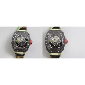 Super Clone Swiss Richard Mille RM 35-01 Replica - Skeleton Dial & Camo Strap