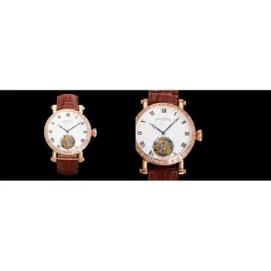 Best Patek Philippe Grand Complications Tourbillon Replica AAA – Rose Gold Case & Brown Leather Strap