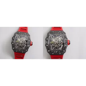 Swiss AAA Richard Mille RM 35-02 Replica - Skeleton Dial & Red Rubber Strap