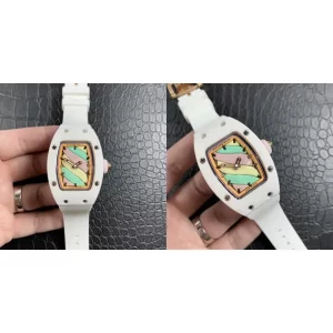 AAA Richard Mille RM 07-03 Replica Swiss – White Ceramic Case & Multicolor Dial