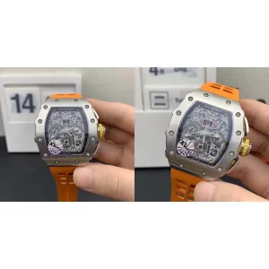 Swiss Richard Mille RM 11-03 Replica Super Clone – Titanium Case & Orange Rubber Strap