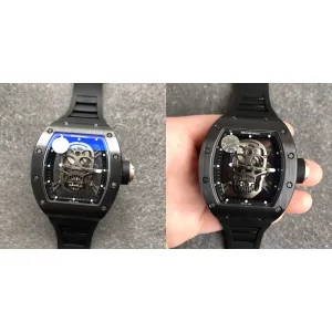 Super Clone Richard Mille RM 52-01 Replica – Black Carbon Case & Black Skeleton Dial