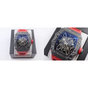 Swiss Richard Mille RM 35-02 Replica – Skeleton Dial & Red Rubber Strap