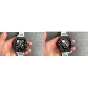 AAAAA Richard Mille RM 35-02 Replica - Carbon Case & White Rubber Strap