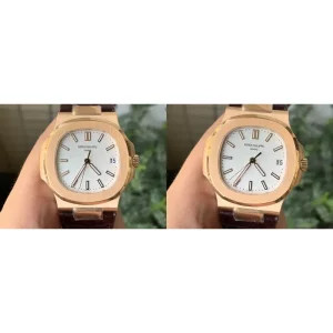 Patek Philippe Nautilus 5711R-002 Replica Swiss AAAAA - Rose Gold Case & White Dial