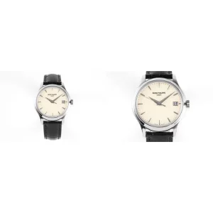 Swiss Best Patek Philippe Calatrava 5227G-001 Replica – Ivory Dial & Black Leather Strap