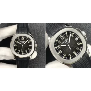 Swiss Patek Philippe Aquanaut 5167/1A-001 Replica Super Clone - Black Dial & Rubber Strap