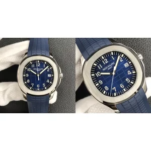 AAA Patek Philippe Aquanaut 5168G-001 Replica Swiss - Blue Dial & Rubber Strap