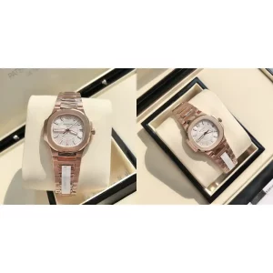 Patek Philippe Nautilus 7011/1R-001 Replica Swiss Super Clone - Rose Gold Case & White Dial