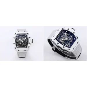 Best Richard Mille RM 35-01 Replica Super Clone - White Ceramic Case & Skeleton Dial
