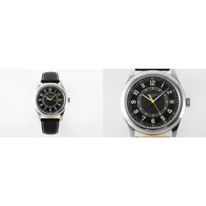 AAA Patek Philippe Calatrava 6007G-001 Replica Swiss - Black Dial & Yellow Accents