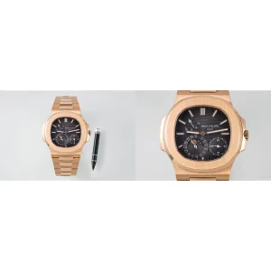 Best Patek Philippe Nautilus 5712GR-001 Replica Super Clone - Rose Gold Case & Grey Dial