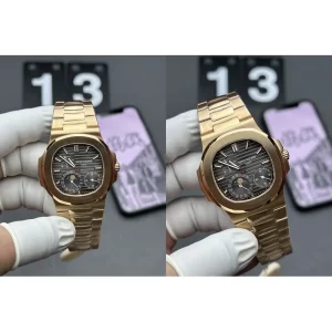 Best Swiss Patek Philippe Nautilus 5712/1R-001 Replica - Rose Gold Case & Brown Dial