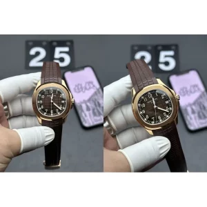 Best AAA Patek Philippe Aquanaut 5167R-001 Replica – Brown Dial & Rose Gold Case