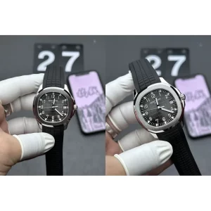 Super Clone Swiss Patek Philippe Aquanaut 5167A-001 Replica – Black Dial & Rubber Strap