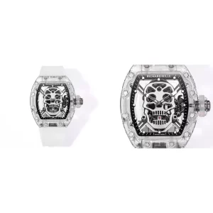 Best AAA Richard Mille RM 052 Replica - Clear Case & White Rubber