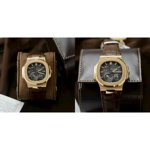 Best Patek Philippe Nautilus 5712R-001 Replica AAA – Brown Dial & Rose Gold Case
