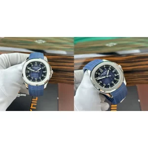 Swiss Best Patek Philippe Aquanaut 5168G-001 Replica Super Clone – Blue Dial & Rubber Strap