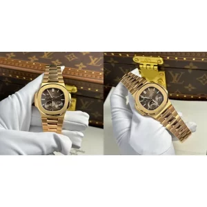 Patek Philippe Nautilus 5712/1R Replica Super Clone - Rose Gold Case & Brown Dial