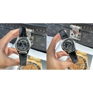 Best Patek Philippe Complications 5205G-010 Replica Super Clone - Black Dial & Leather Strap