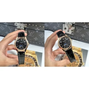 Patek Philippe Complications 5205R-010 Replica AAA Swiss - Black Dial & Rose Gold Case