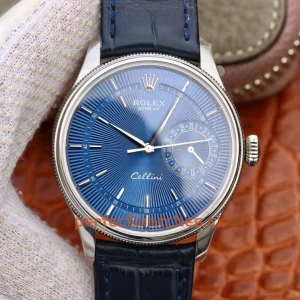 Rolex Cellini 50519-0013 Replica Automatic Blue Dial Men’s Leather Watch