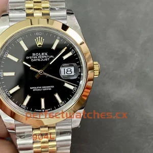 Rolex Datejust 126303-0014 Replica Black Dial Two-Tone Jubilee Bracelet Watch