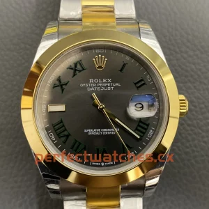 Rolex Datejust 126303-0019 Replica Grey Dial with Green Numerals Business Watch