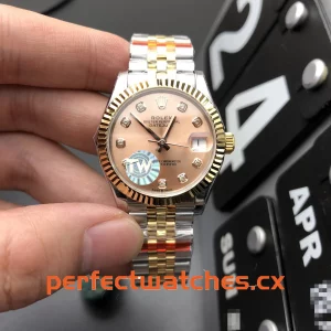 Rolex Datejust 278271-0024 Replica Ladies Two-Tone Watch with Champagne Diamond Dial